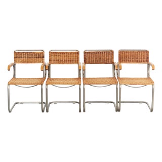 Bauhaus D40 Armchairs by Marcel Breuer for Tecta, 1980s, Set of 4 For Sale