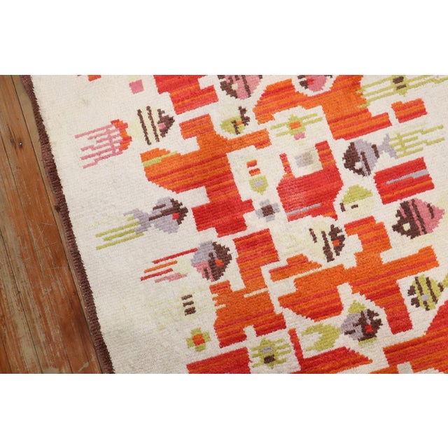Abstract Vintage Tibetan Rug rug no.j3653 For Sale - Image 4 of 9
