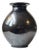 Herman August Kähler Floor Vase in Black Lustre Glaze, 1920s For Sale