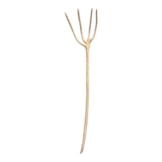 Late 19th Century Espalier Pitchfork on Custom Wall Mount For Sale