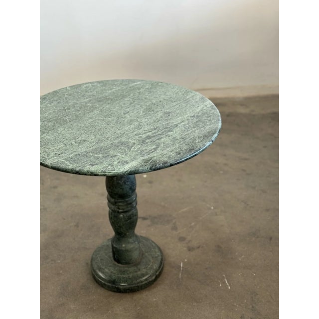 Stone 1980s Green Marble Bistro Table For Sale - Image 7 of 12