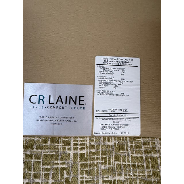 Cr Laine Wingback Armchair + Ottoman For Sale - Image 9 of 12