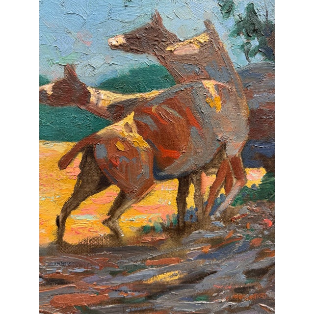 Solidly rooted in the post-impressionistic style, this painting is a marvel of technique. The lens of the camera coupled...