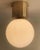Italian 21st Century Polished Brass and Glossy White Globe Uno Flush Mount by Fabio LTD For Sale - Image 3 of 4