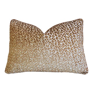 Cowtan Tout Cheetah Leopard Velvet Animal Spot Feather/Down Pillow 21" X 15" For Sale