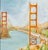 Vintage Golden Gate Bridge Oil Painting With Sailboats in Ornate Gilt Frame For Sale - Image 4 of 8