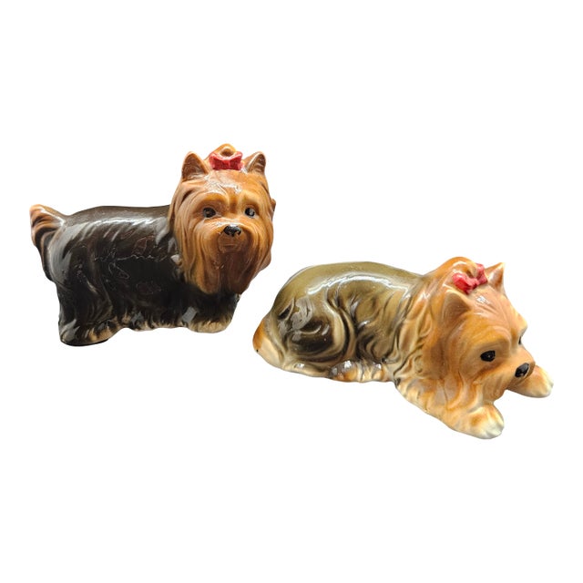 Vintage Yorkshire Terrier Figurine Yorkie Giftcraft Bone China Dogs For Sale