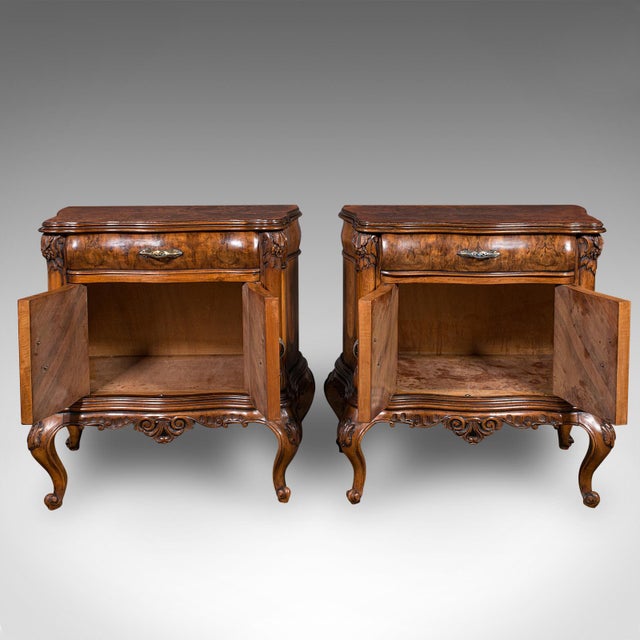 Rococo 1970's Pair of Vintage Bedside Cabinets For Sale - Image 3 of 12