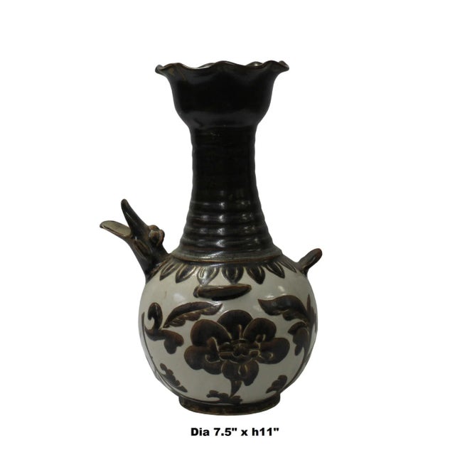 Chinese Ware Brown Black Glaze Ceramic Jar Vase Display Art For Sale In San Francisco - Image 6 of 7