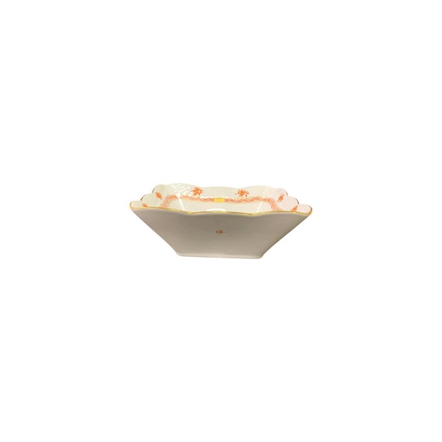 Herend 1960s Herend - Chinese Bouquet in Rust Square Dish For Sale - Image 4 of 5