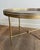 Maison Jansen 1940s Round brass coffee table with black lacquered glass top Attributed to Maison Jansen For Sale - Image 4 of 12