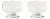 Tuscan 2-Piece Set Handmade Etched Condiment Glass Footed Bowls, Large For Sale