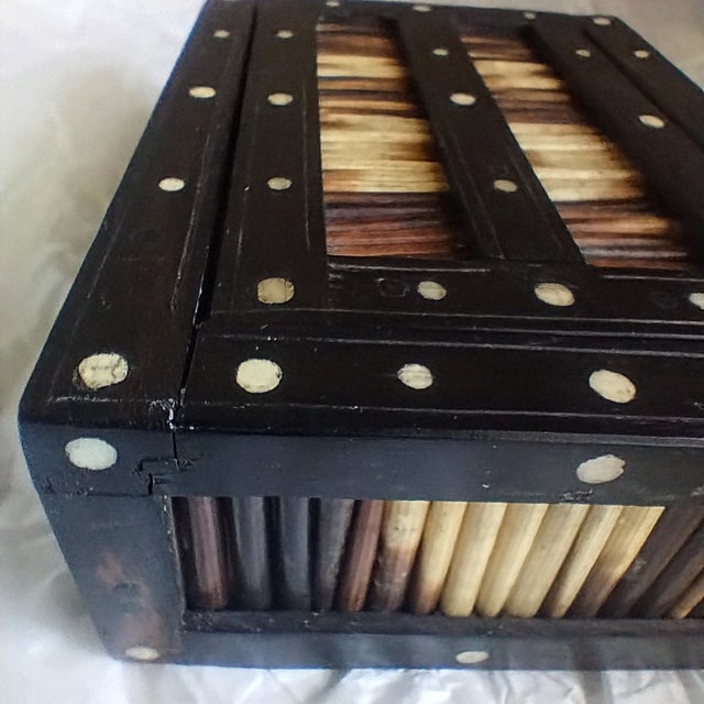 Ebony Antique Porcupine & Ebony Quill Box For Sale - Image 8 of 18