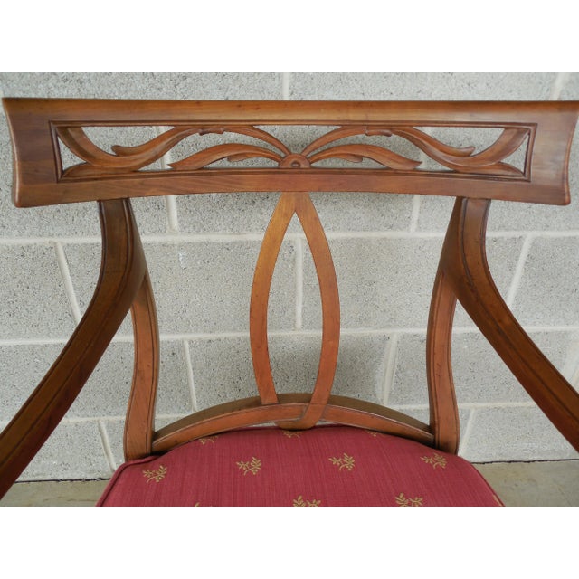 Pink Traditional Antique Accent Chair For Sale - Image 8 of 10