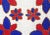 Wood Blue, Red, & White Vintage Yoruba Beaded Chair For Sale - Image 7 of 8