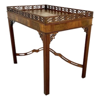 George III Carved Mahogany Silver Table For Sale