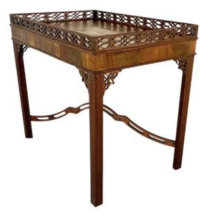 George III Carved Mahogany Silver Table