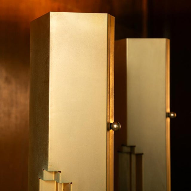 Metal Totem Floor Lamps by Kazuhide Takahama for Sirrah, Set of 2 For Sale - Image 7 of 18