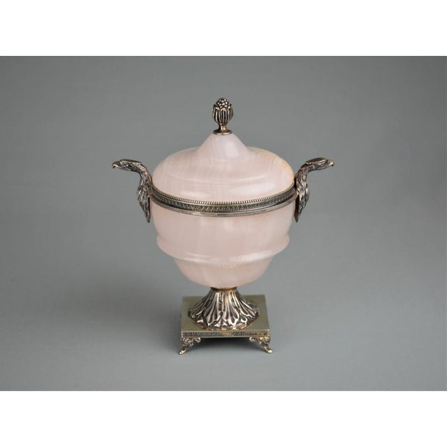 Antique French Silver Onyx Sugar Bowl, 1920s For Sale - Image 9 of 11