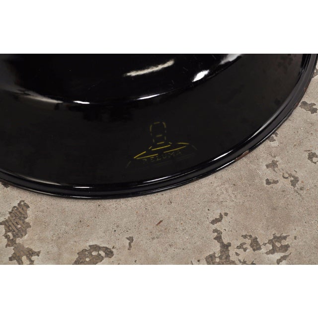 Black Industrial Enamel Pendant Lights from Reluma, Belgium, 1950s, Set of 2 For Sale - Image 8 of 11