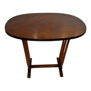 Antique Oval Mahogany Martini End Table