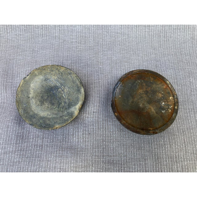 Vintage Heavy Metal Flower Pin Frogs- Set of 2 For Sale - Image 10 of 12