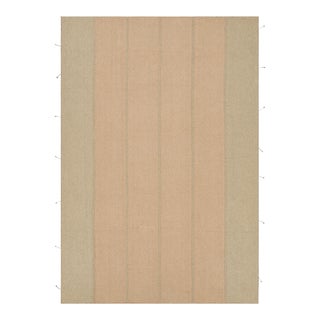 Rug & Kilim’s Contemporary Kilim in Peach and Beige Textural Stripes For Sale