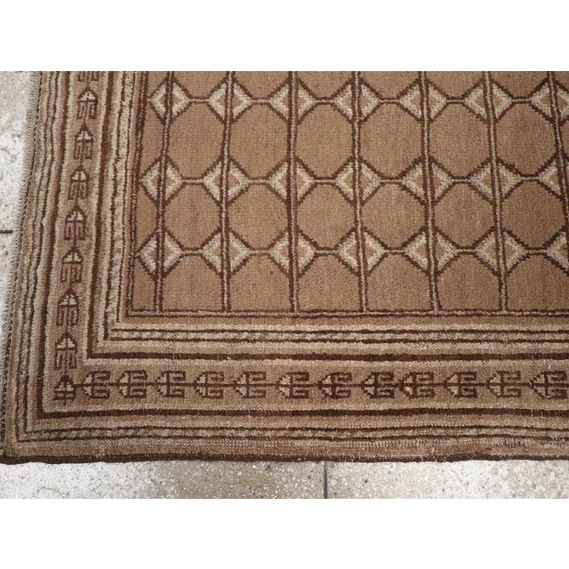 Mid 20th Century Galerie Shabab Collection Mid-20th Century East Turkestan Samarkand Throw Rug For Sale - Image 5 of 8