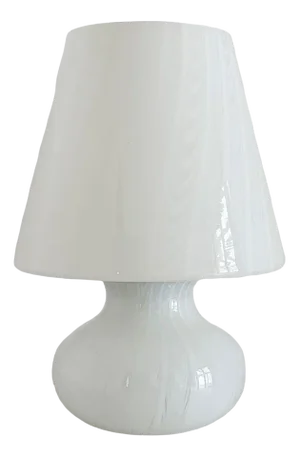 Italian Murano Glass Mushroom Table Lamp with Swirl Art Glass, 1970s