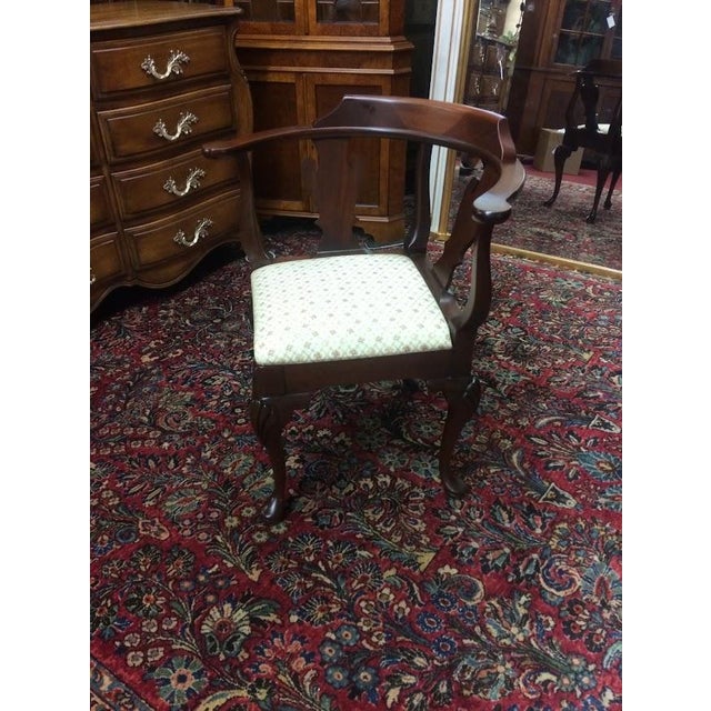 Item: Vintage Corner Chair in Mahogany Wood. Age & Condition: Circa 1980. Good vintage condition. Dimensions: 28″ wide x...