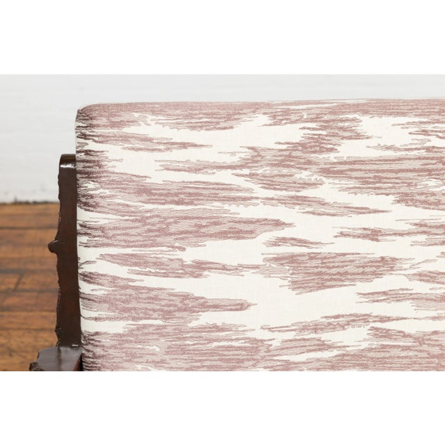 Early 20th Century Antique Natural Edge Settee with Custom Upholstery and Rustic Character For Sale - Image 5 of 13