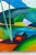 1978 Colorful Cubic Abstract Landscape Oil Painting on Canvas For Sale - Image 12 of 15