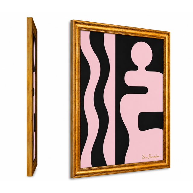 Mid-Century Modern Pink Nocturne Painting by Bryan Boomershine Framed For Sale - Image 3 of 8