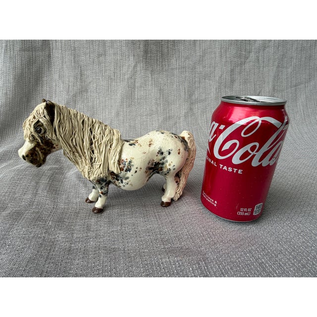 Vintage Cheval Ceramics Appaloosa Pony Figure Spaghetti Effect Mane For Sale - Image 17 of 17