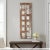 Dimensions: 14" W X 2" D X 44" H This Vintage Teak Wood Window Repurposed Wall Panel with Mirror is a captivating piece...