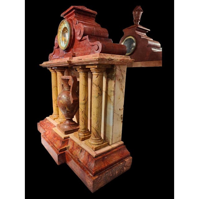 Baroque 19th Century Marble Clock For Sale - Image 3 of 15
