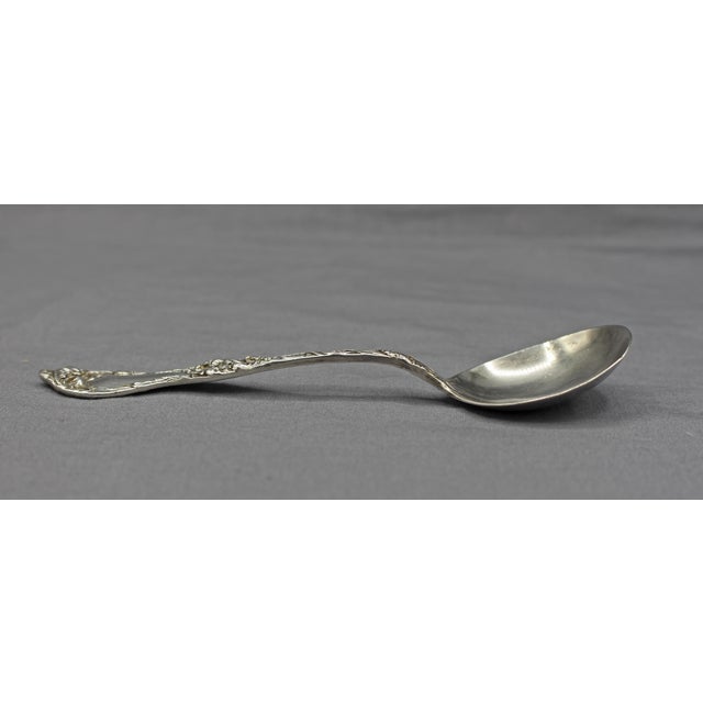 American Pair of Reed & Barton Sterling Silver Cream Soup Spoons For Sale - Image 3 of 7