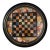 Italian Grand Tour Specimen Marble Circular Chessboard Plaque Pietra Dura 19th C For Sale
