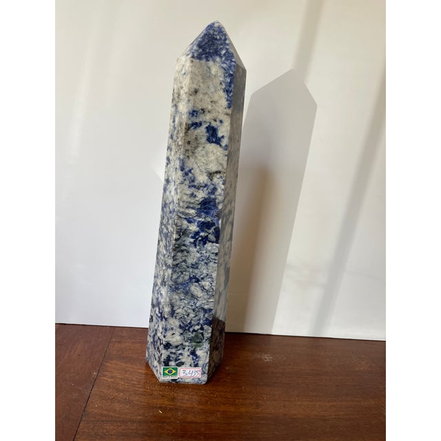 Stone 1990s Vintage Sodalite Obelisk For Sale - Image 7 of 8