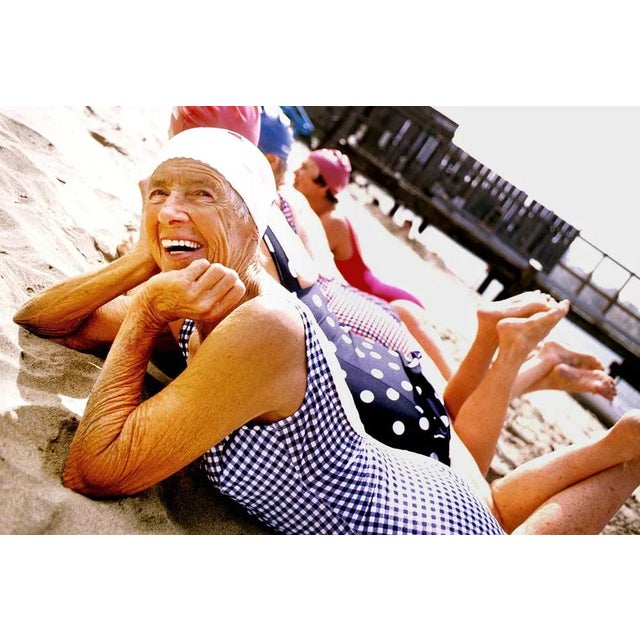 Contemporary Cheryl Maeder "Bathing Beauties" Archival Photographic Watercolor Print For Sale - Image 3 of 3