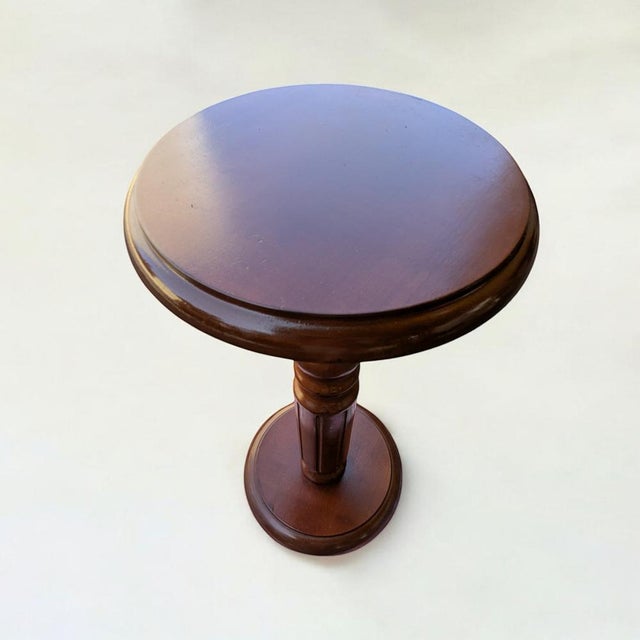 Hand-Turned Plant Stand in Real Wood, 1960s, in Very Good conditions. Designed 1960 to 1969