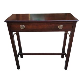 Mid 20th Century American Federal Mahogany Trestle Console Table For Sale