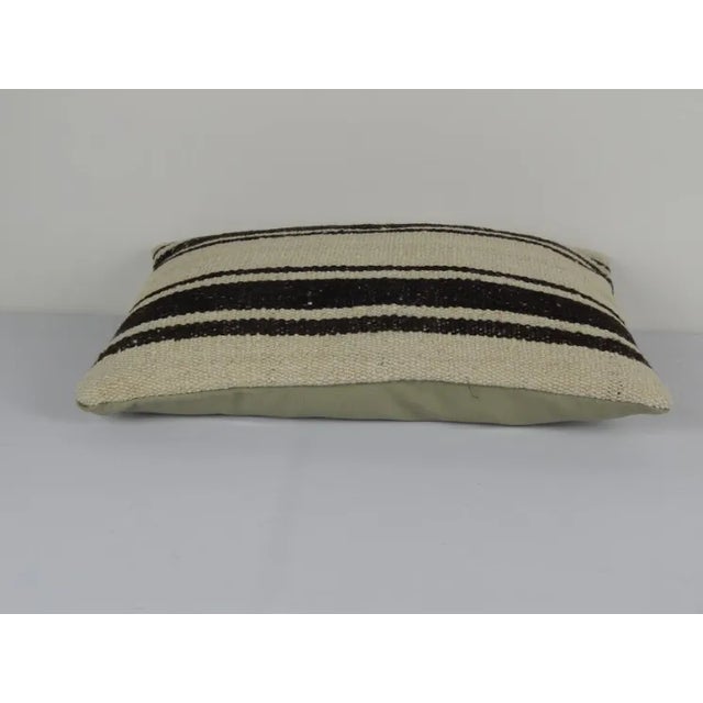Hand Woven Kilim Pillow, Bench Cushion Cover Hand Knotted 14'' X 20'' For Sale - Image 4 of 6