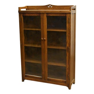 Mission Bookcase / Curio Cabinet - Walnut (W1) For Sale