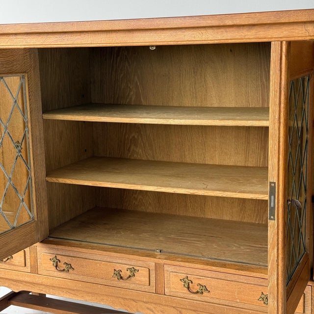 Wood 1960s Danish Carved Oak Brutalist Wood Sideboard For Sale - Image 7 of 12