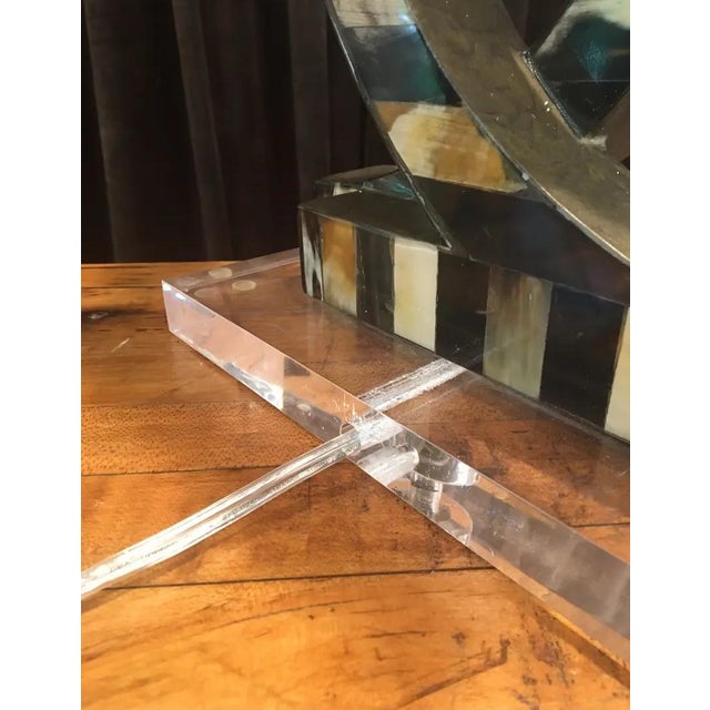 1980s Faux Tessellated Horn Table Lamps - a Pair For Sale - Image 10 of 11