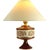 Decorative table lamp made of decorated and gilded Fiorentine ceramic. Adorned with a decal. Made in Italy in the 1950s,...
