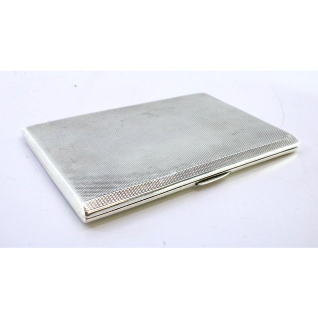 Guilloche Silver Cigarette Case For Sale - Image 6 of 8