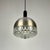 Wood Mid-Century Modern Italian Pressed Glass Pendant Lamp in Brushed Metal and Wood from Stilux Milano, 1960s For Sale - Image 7 of 7