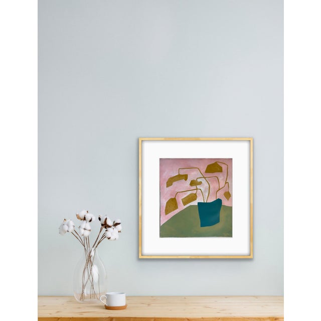 Abstract minimalist acrylic painting on French hand crafted cotton paper. Unframed R.K. Red believes there is nothing...